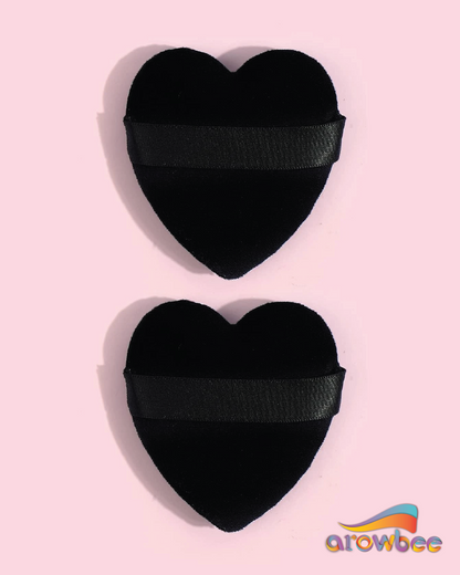 2pcs Heart Shaped Makeup Puff