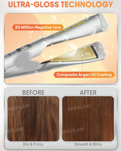 SHEGLAM HAIR Sleek Chic Twist Kiss Flat Iron