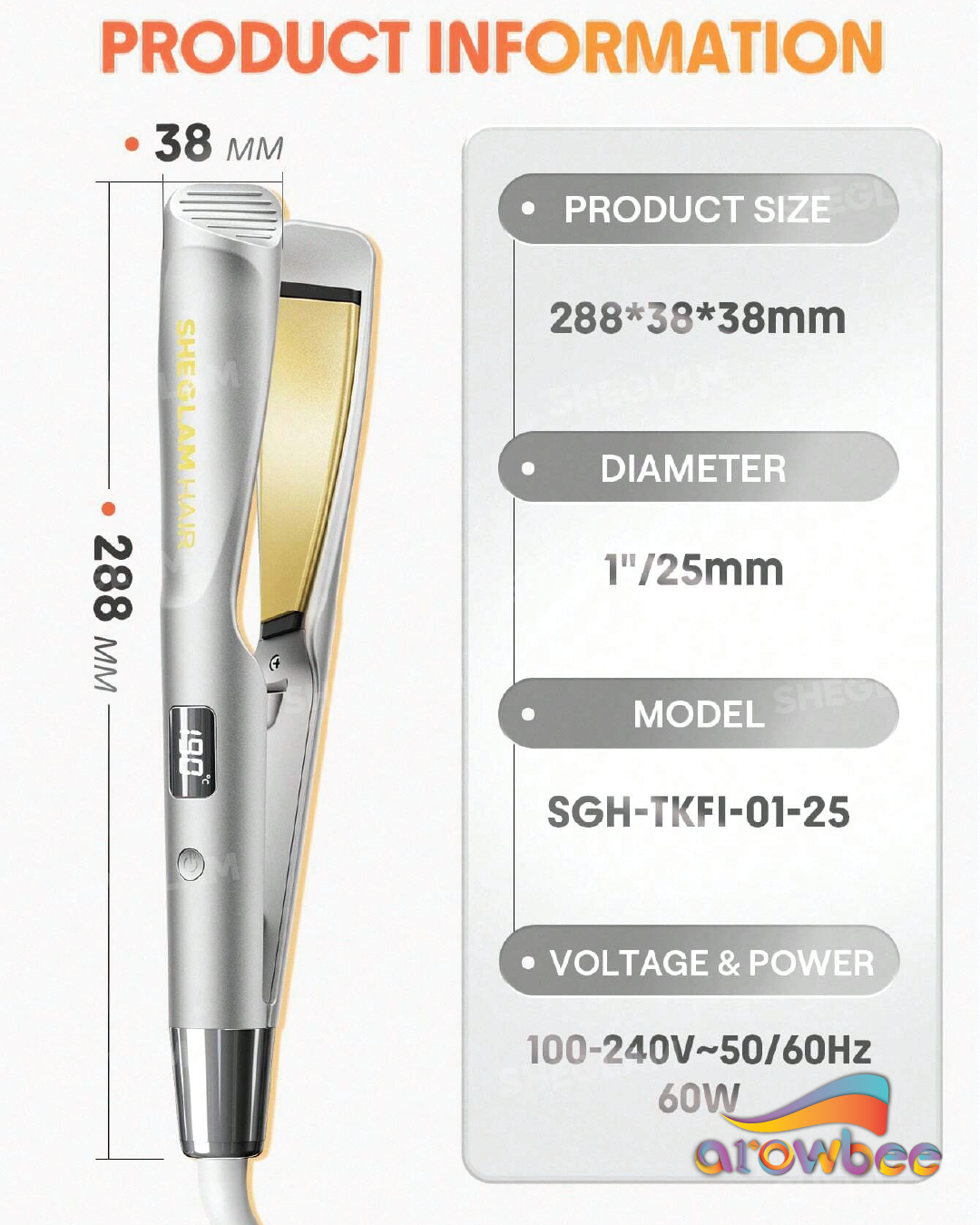 SHEGLAM HAIR Sleek Chic Twist Kiss Flat Iron