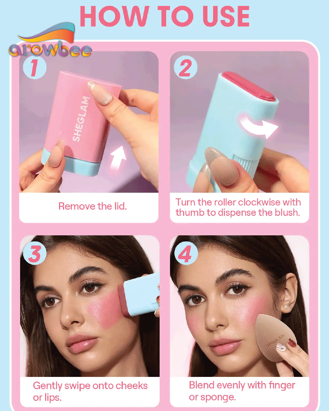 SHEGLAM Glass Glow Blush Stick