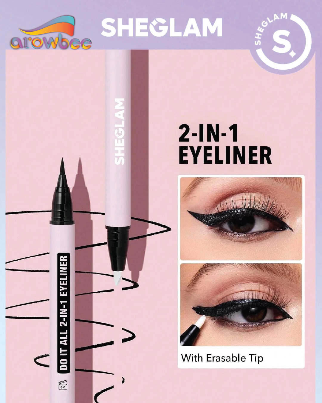SHEGLAM Do It All 2-In-1 Eyeliner  Waterproof Matte
