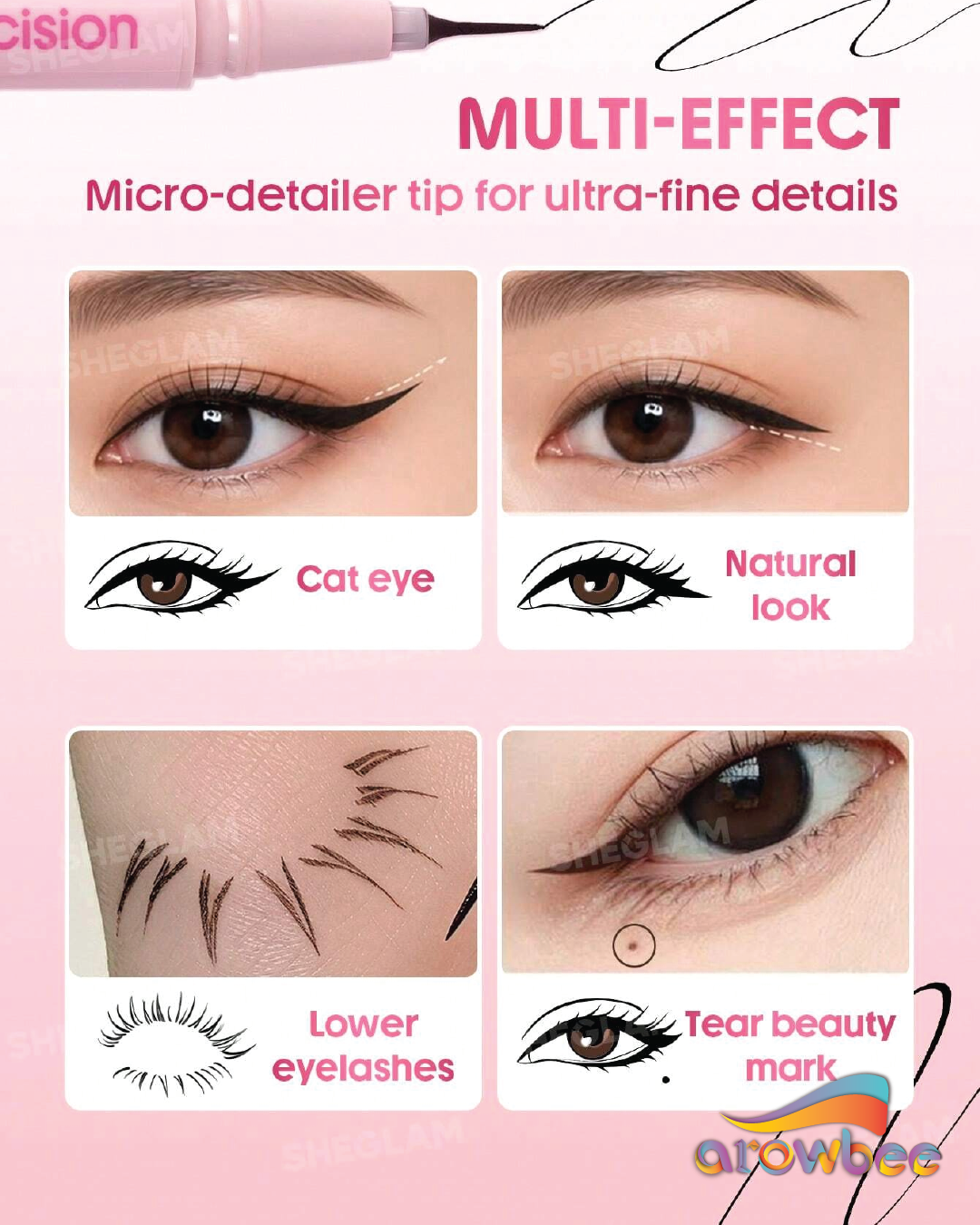 SHEGLAM Micro Precision Ultra-Long Tip Eyeliner