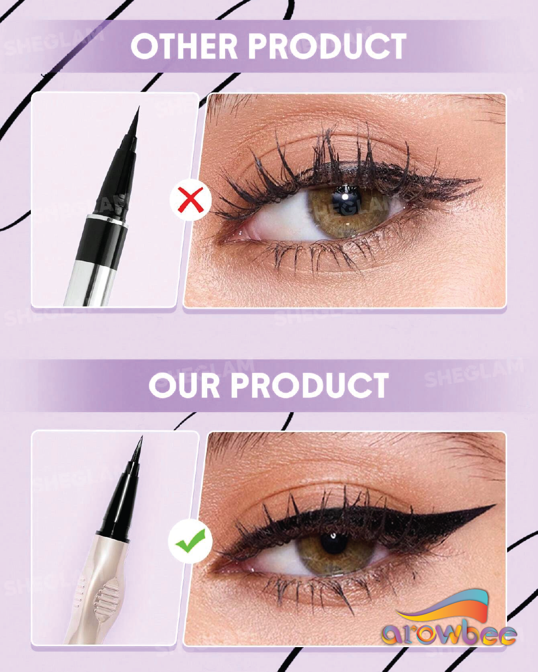 SHEGLAM Glide Control Liquid Eyeliner-Matte Black