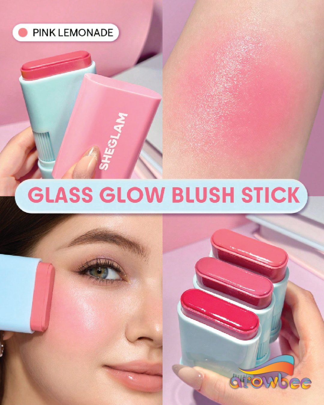 SHEGLAM Glass Glow Blush Stick