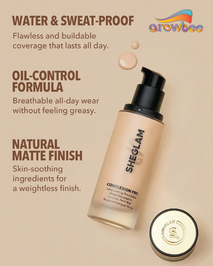 SHEGLAM Complexion Pro Long Lasting Breathable Matte Foundation