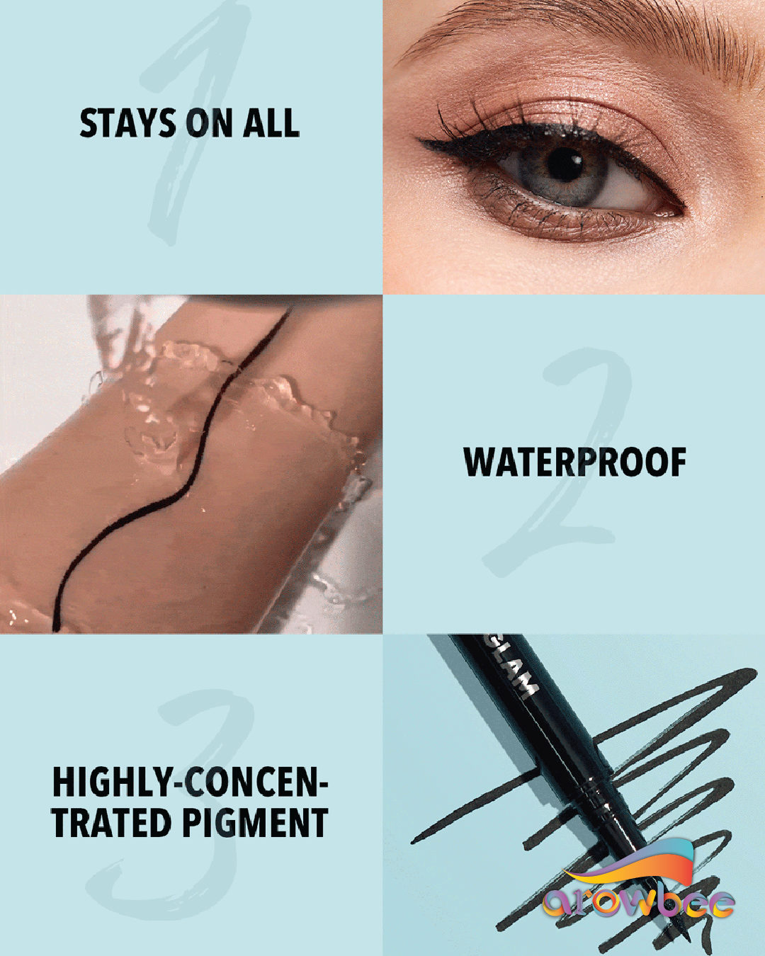 SHEGLAM Pro Precision Waterproof Liquid Eyeliner - Black