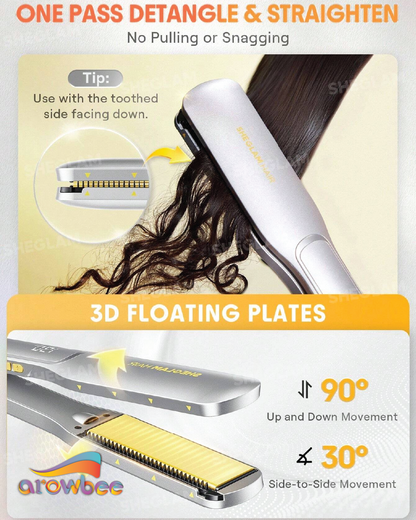 SHEGLAM HAIR Sleek Chic Wide Glide Straightener