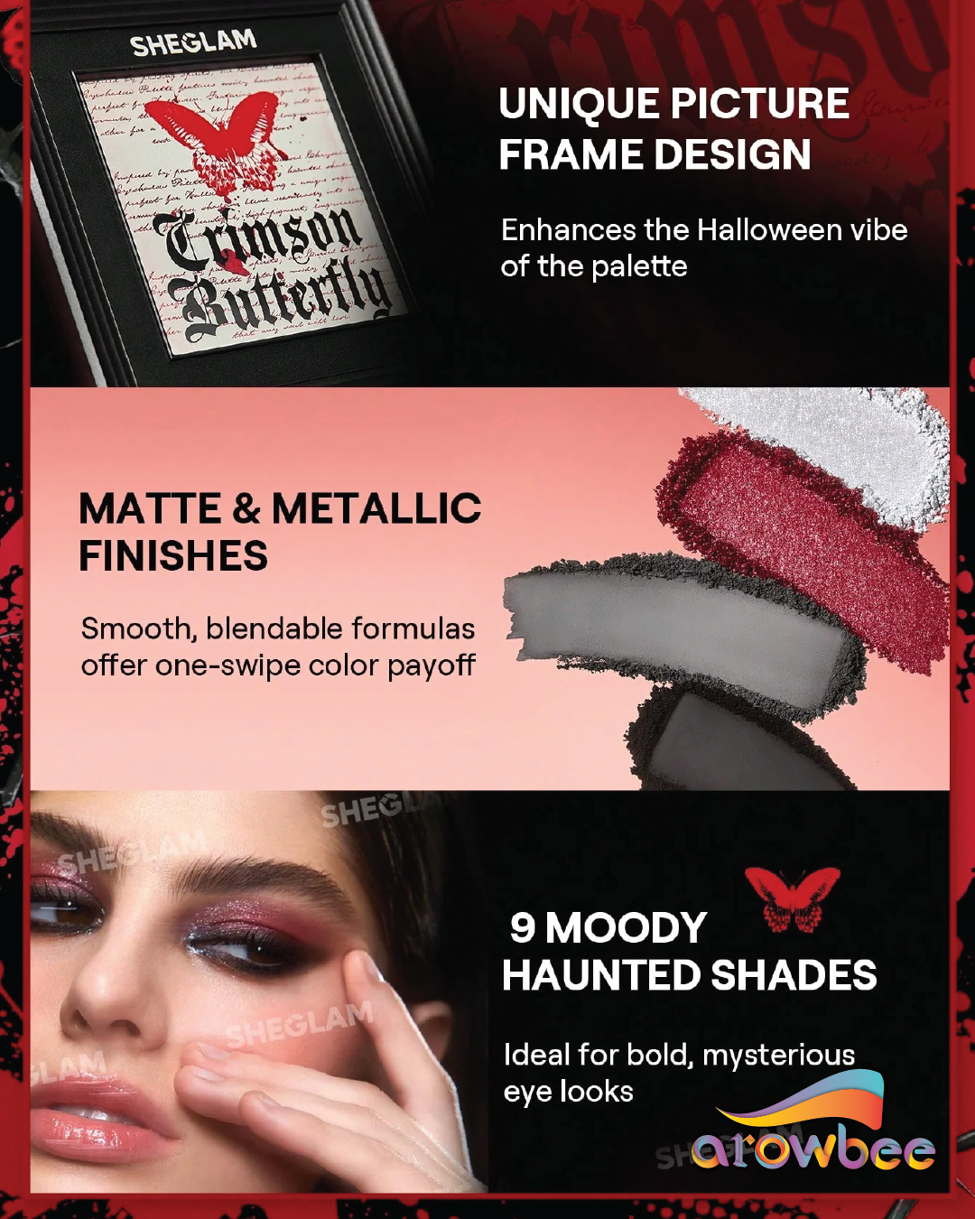 SHEGLAM Crimson Butterfly Full Colection Set