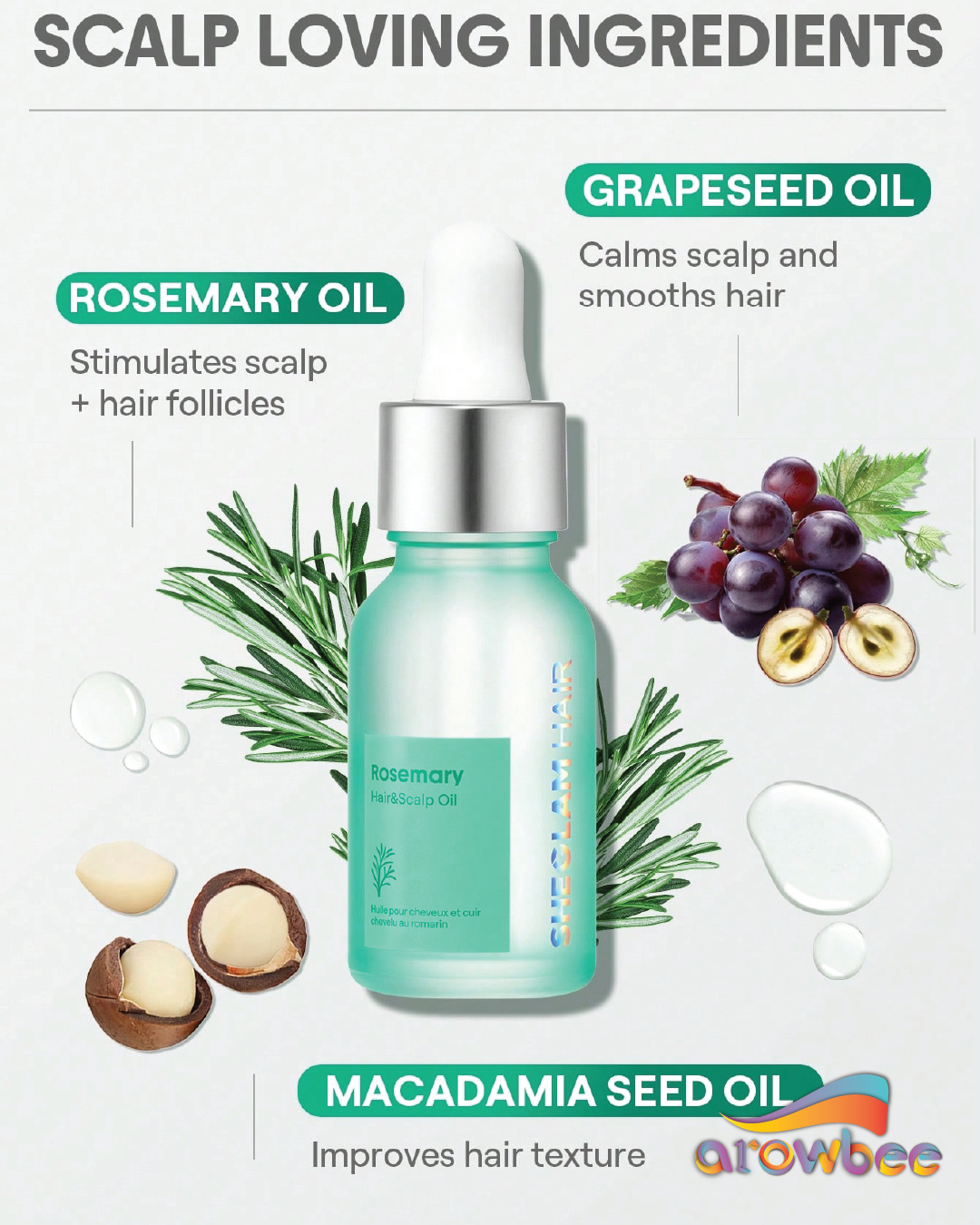 SHEGLAM HAIR Rosemary Hair And Scalp Oil -15ml