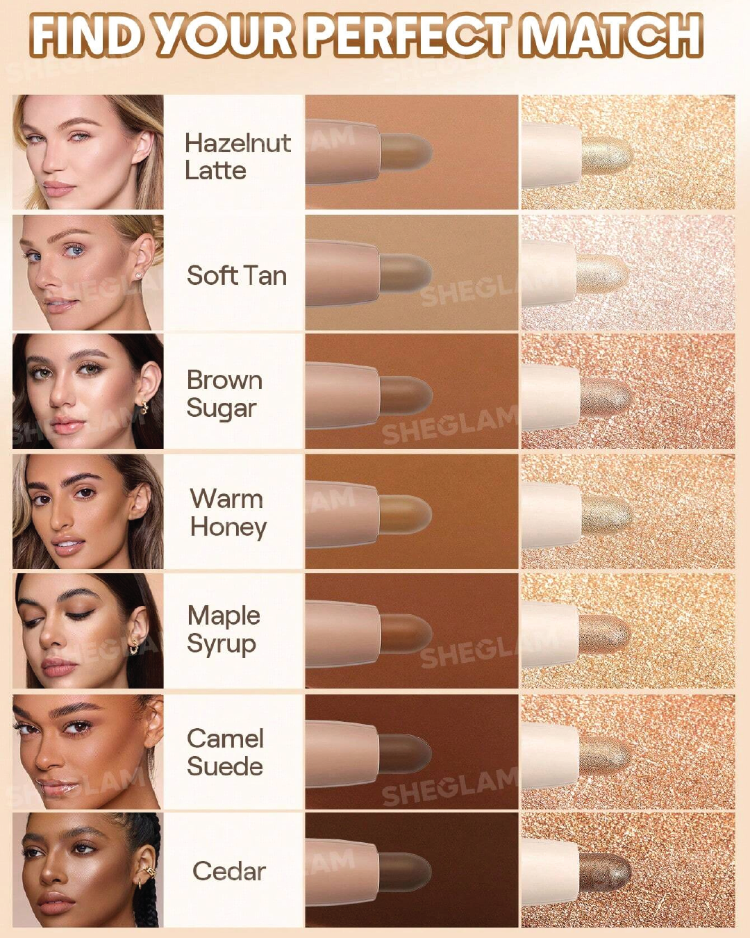 SHEGLAM 2-In-1 Contour & Highlight Stick
