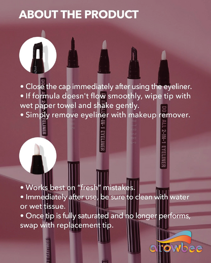 SHEGLAM Do It All 2-In-1 Eyeliner  Waterproof Matte