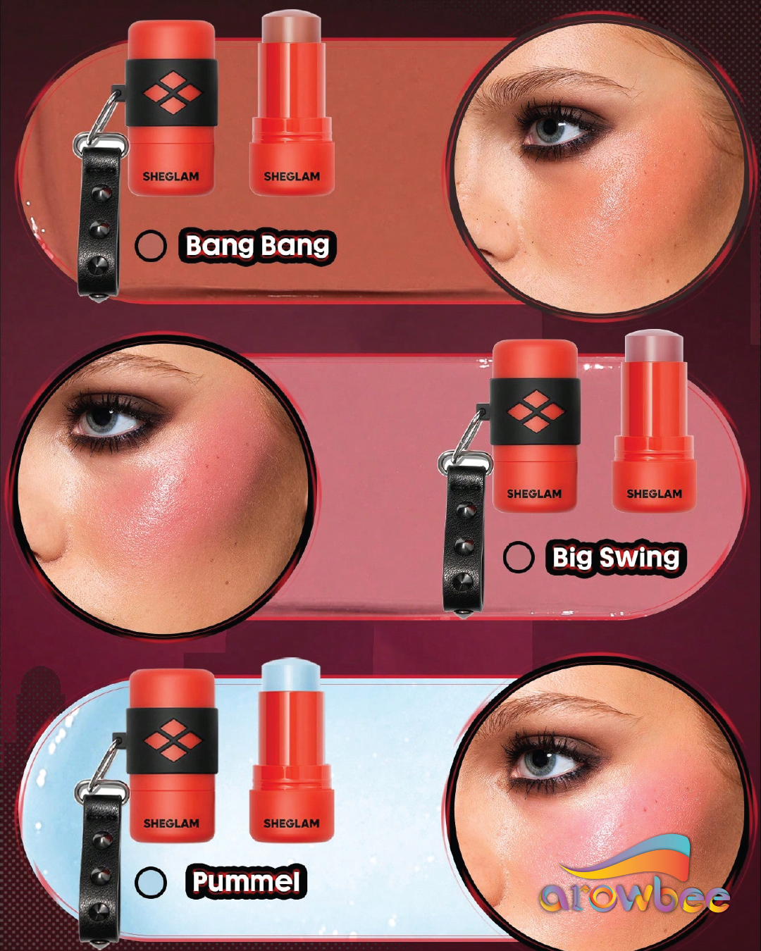 Harley Quinn X SHEGLAM Mischief Mallet Blush Stick
