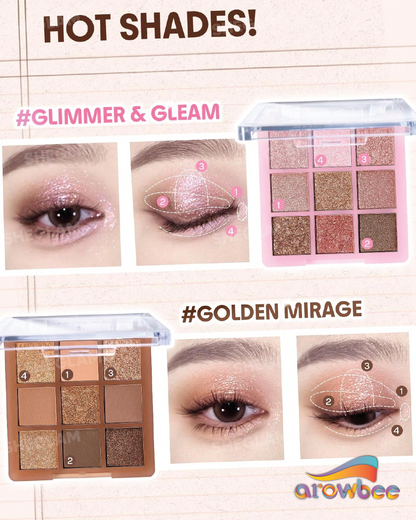 SHEGLAM Glimmer & Gleam 9-Pan Eyeshadow Palette