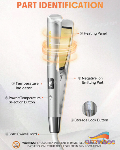 SHEGLAM HAIR Sleek Chic Twist Kiss Flat Iron