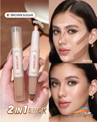 SHEGLAM 2-In-1 Contour & Highlight Stick