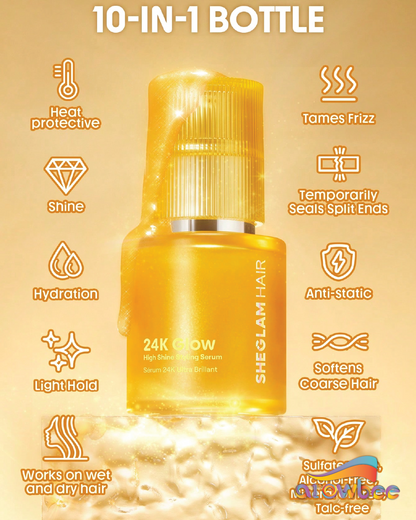 SHEGLAM HAIR 24K Glow High Shine Styling Serum