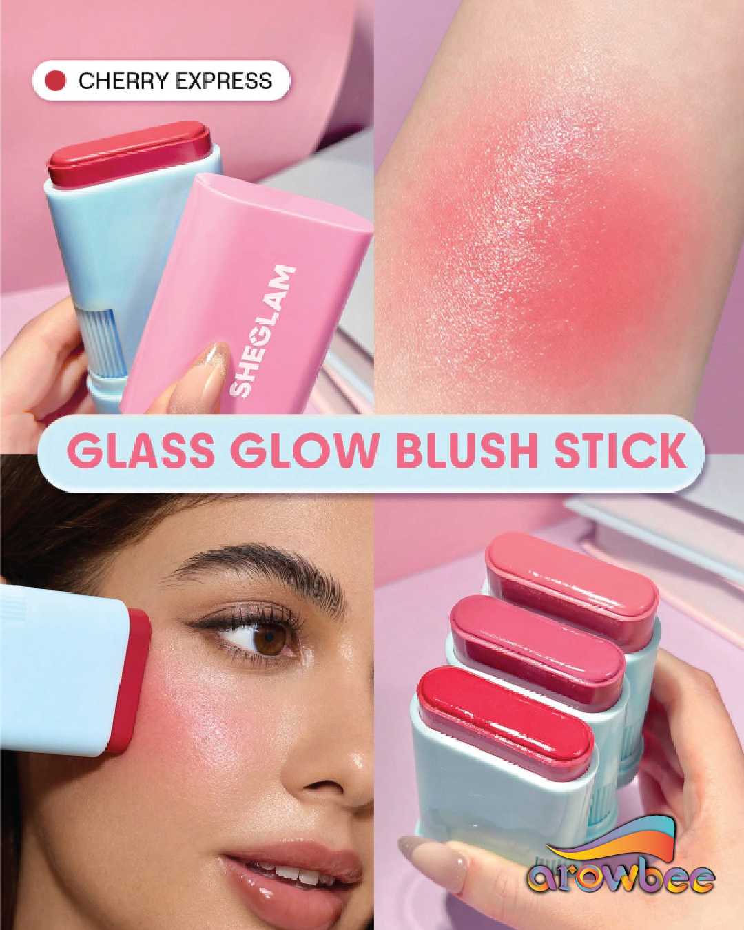 SHEGLAM Glass Glow Blush Stick