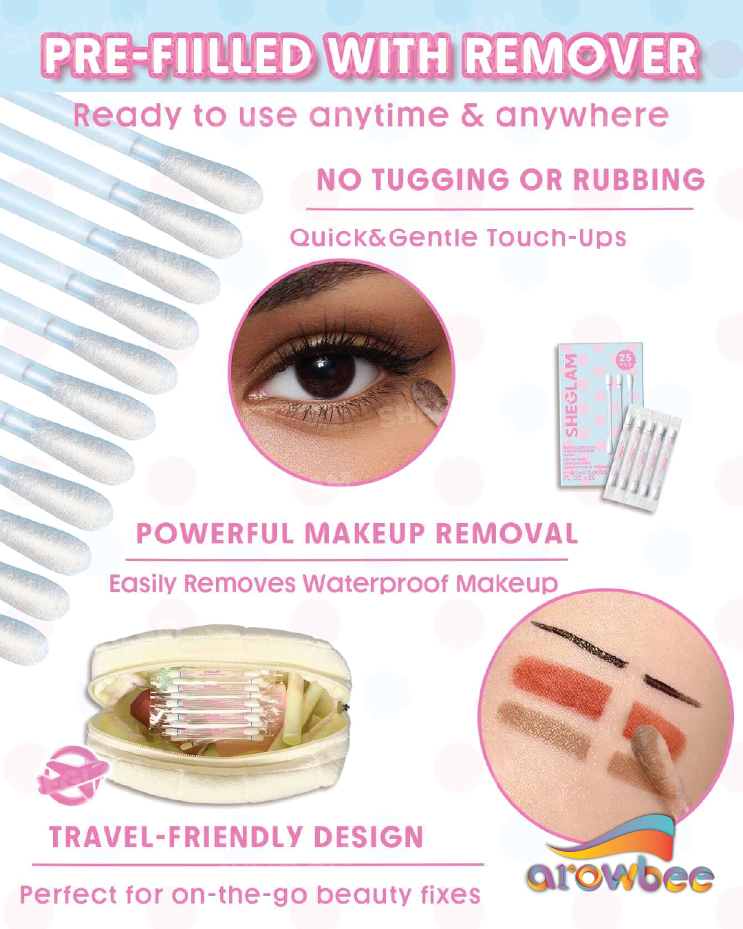 SHEGLAM Detail Corrector Makeup Remover Swabs