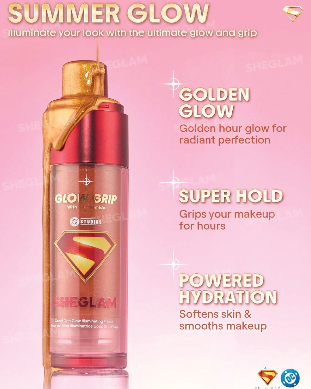 The Superman | SHEGLAM Good Grip Glow Illuminating Primer