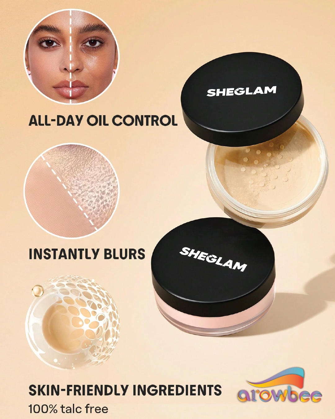 SHEGLAM Baked Glow Setting Powder