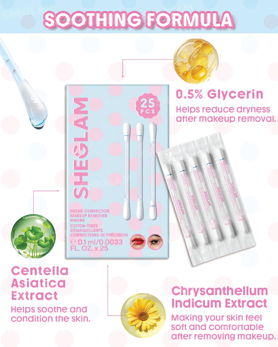 SHEGLAM Detail Corrector Makeup Remover Swabs