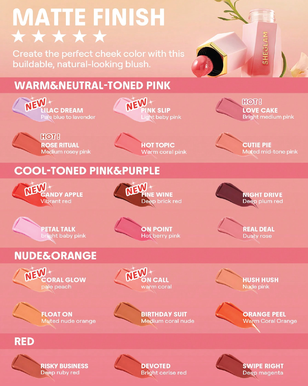 SHEGLAM Color Bloom Liquid Blush Matte Finish