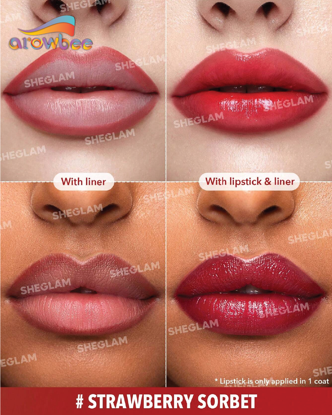 SHEGLAM Glam 101 Sheer Tinted Lipstick & Liner Duo