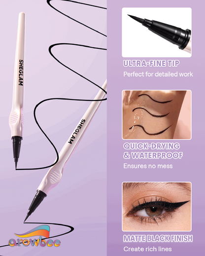 SHEGLAM Glide Control Liquid Eyeliner-Matte Black
