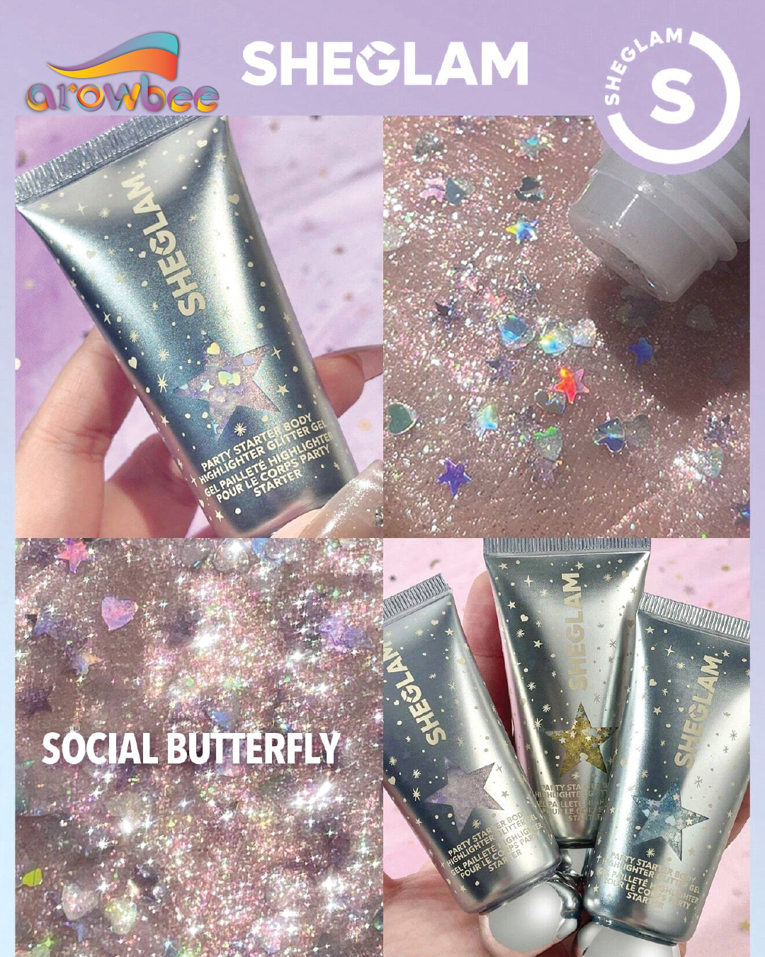 SHEGLAM Party Starter Body Highlighter Glitter Gel