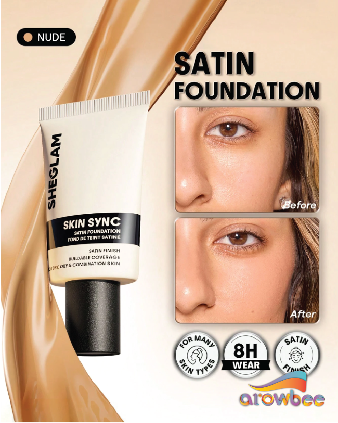 SHEGLAM Skin Sync Satin Foundation
