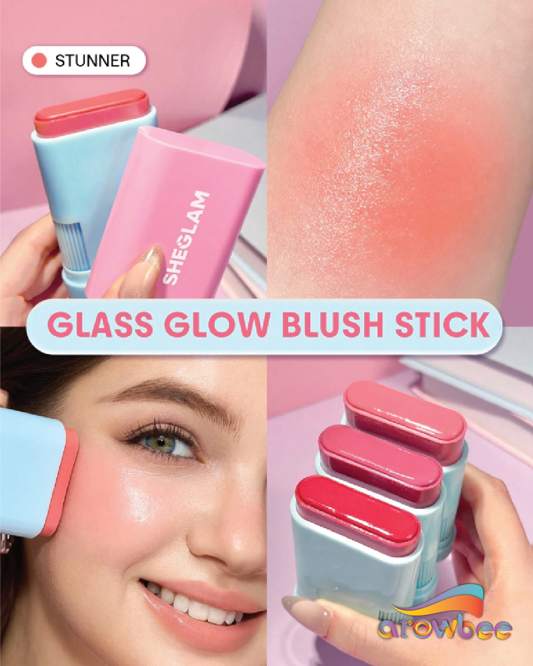 SHEGLAM Glass Glow Blush Stick