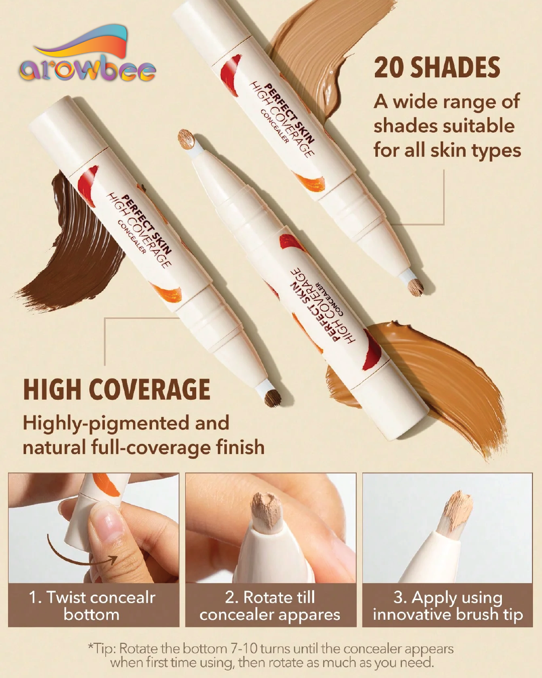 SHEGLAM Perfect Skin High Coverage Concealer