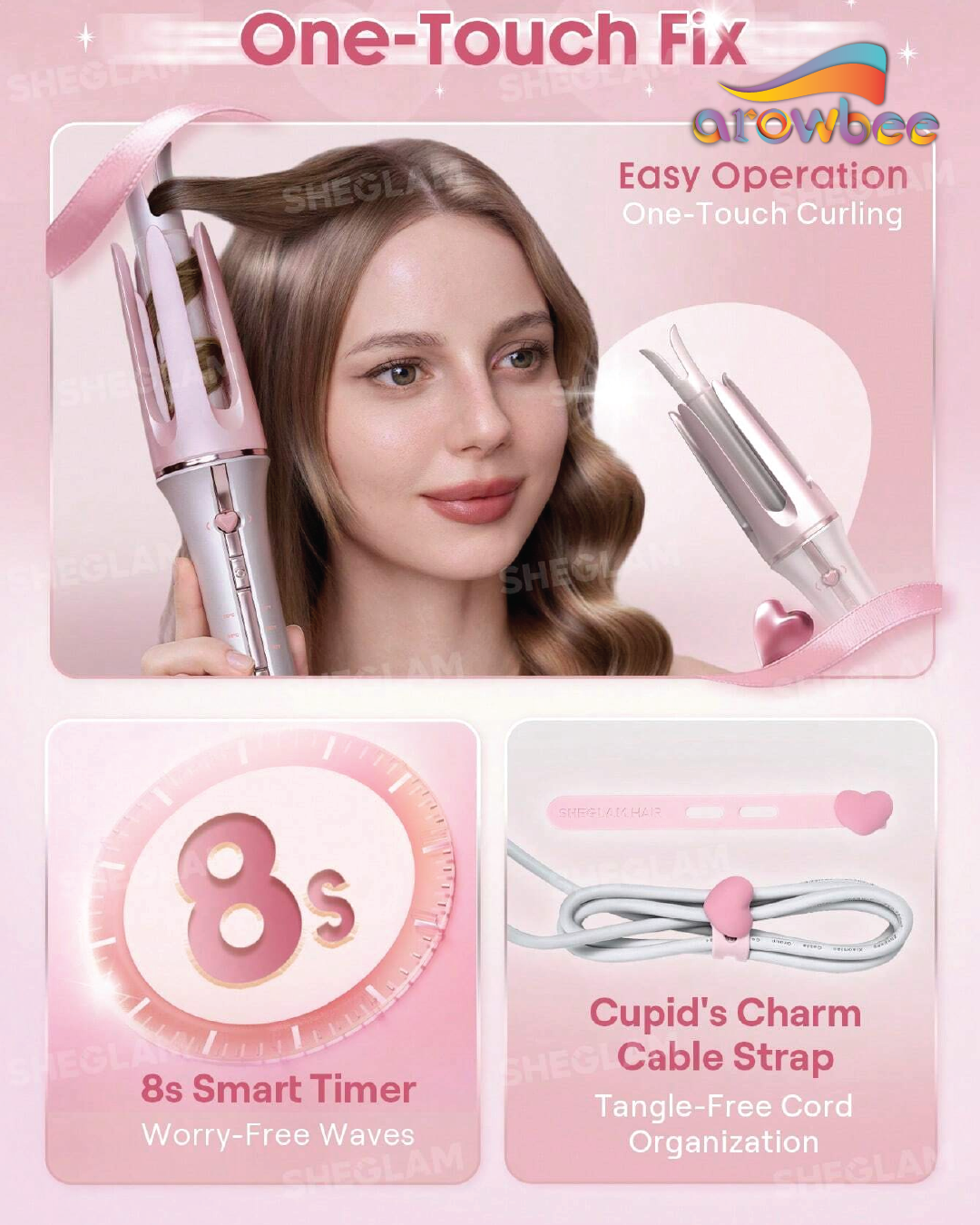 SHEGLAM HAIR Cupid's Charm One-Touch Instant Curler