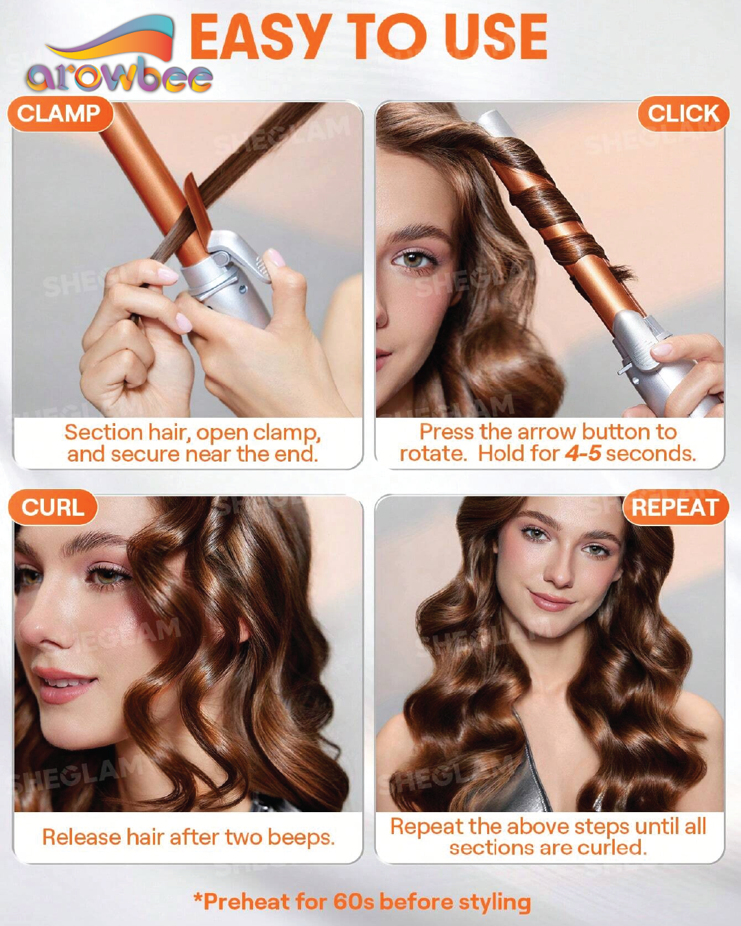 SHEGLAM HAIR Rotating Curling Iron