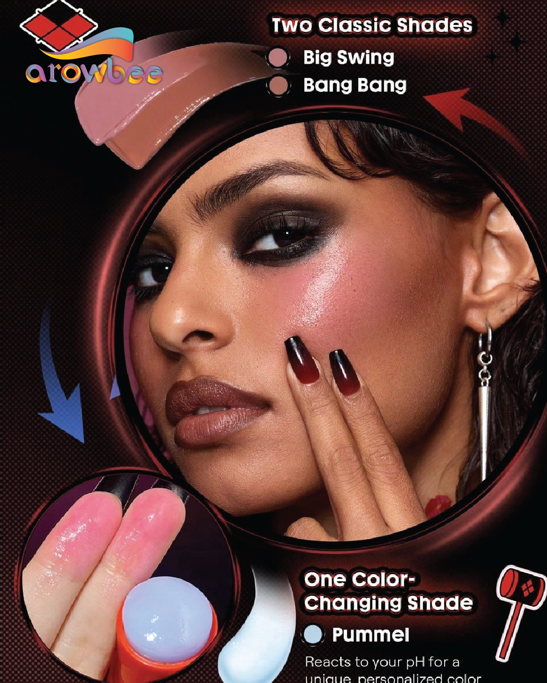 Harley Quinn X SHEGLAM Mischief Mallet Blush Stick