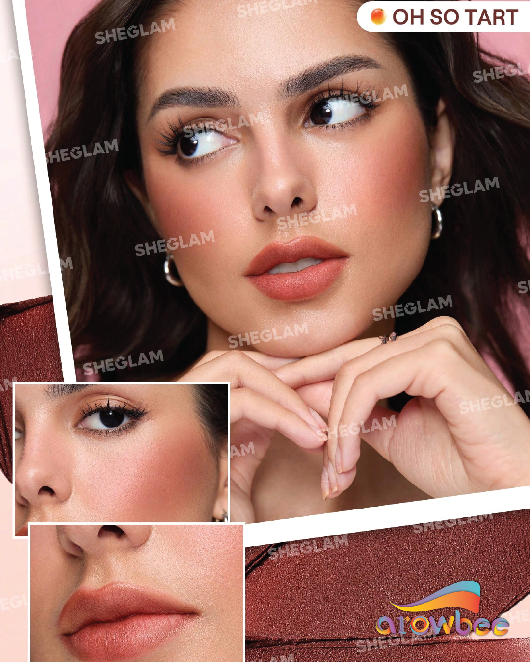 SHEGLAM Apricot Dream Cheek & Lip Cream Stack