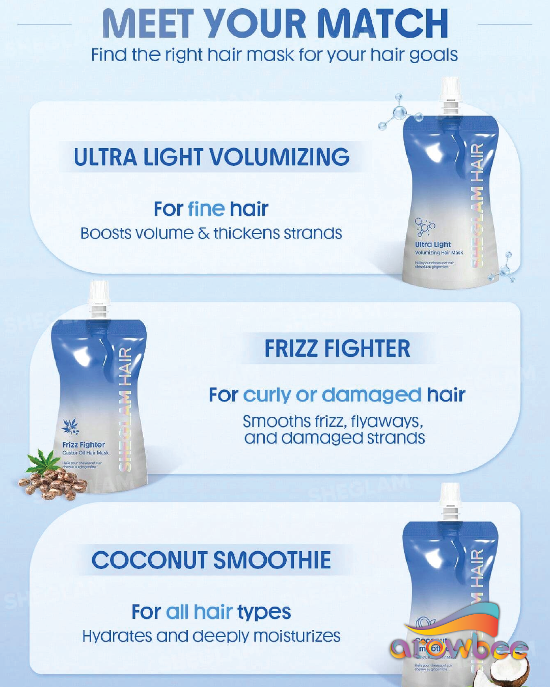 SHEGLAM HAIR Coconut Smoothie Moisturizing Hair Mask