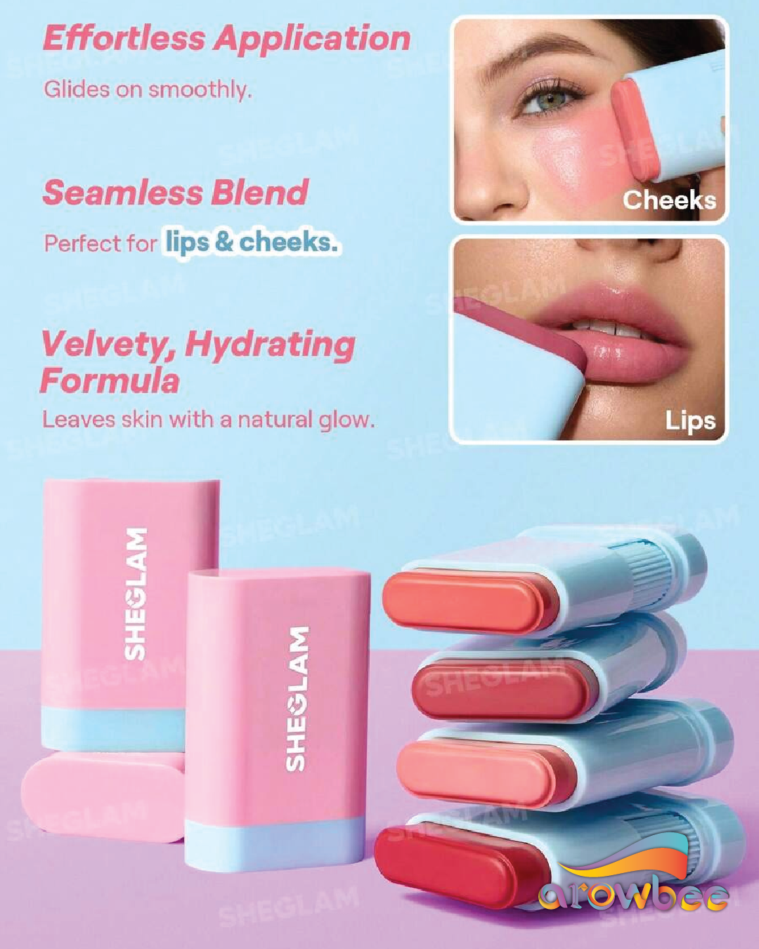 SHEGLAM Glass Glow Blush Stick