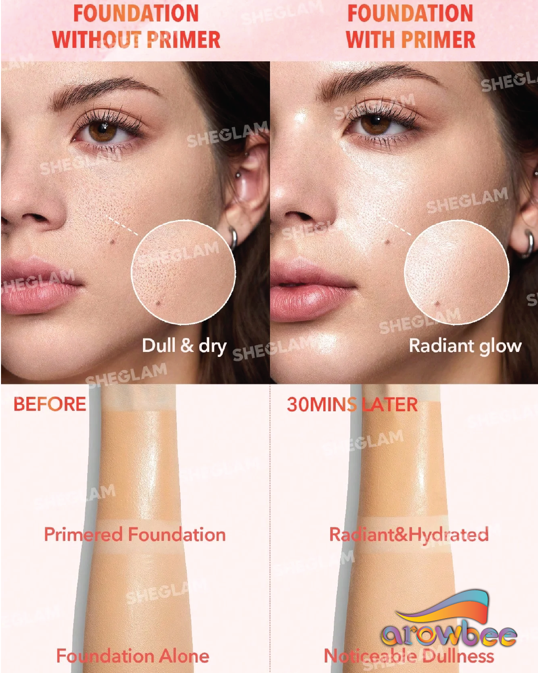 SHEGLAM Melon Melt Niacinamide Serum Primer