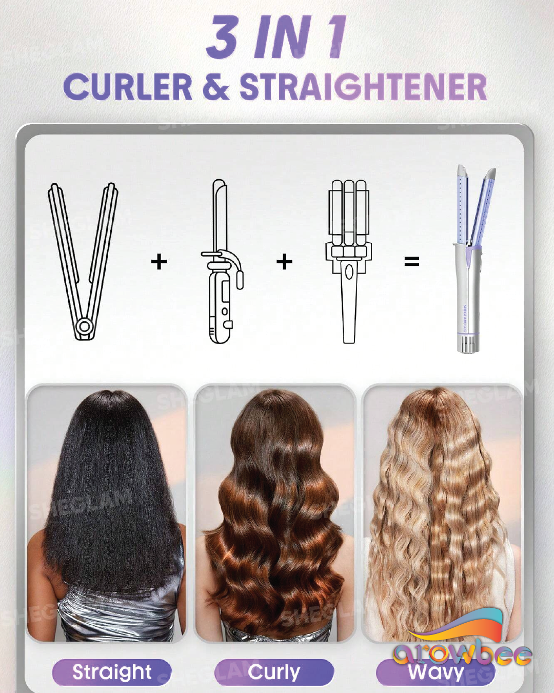 SHEGLAM HAIR Cool Lock Airflow Styler, 360° Airflow Styler Curling Iron
