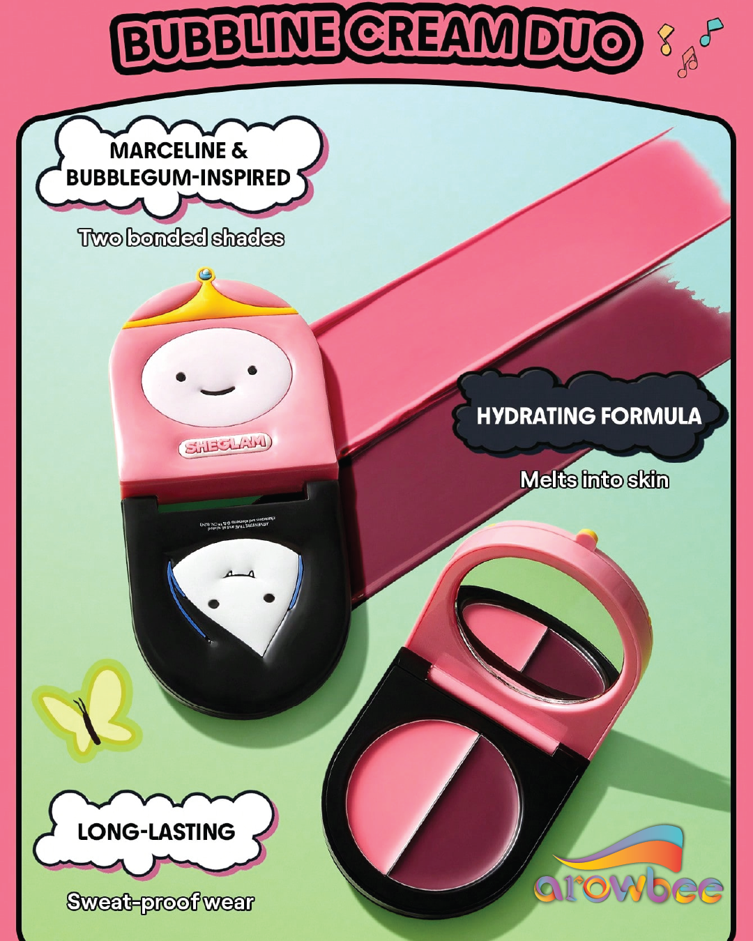 Adventure Time | SHEGLAM Bubbline Cream Blush Duo