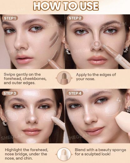SHEGLAM 2-In-1 Contour & Highlight Stick