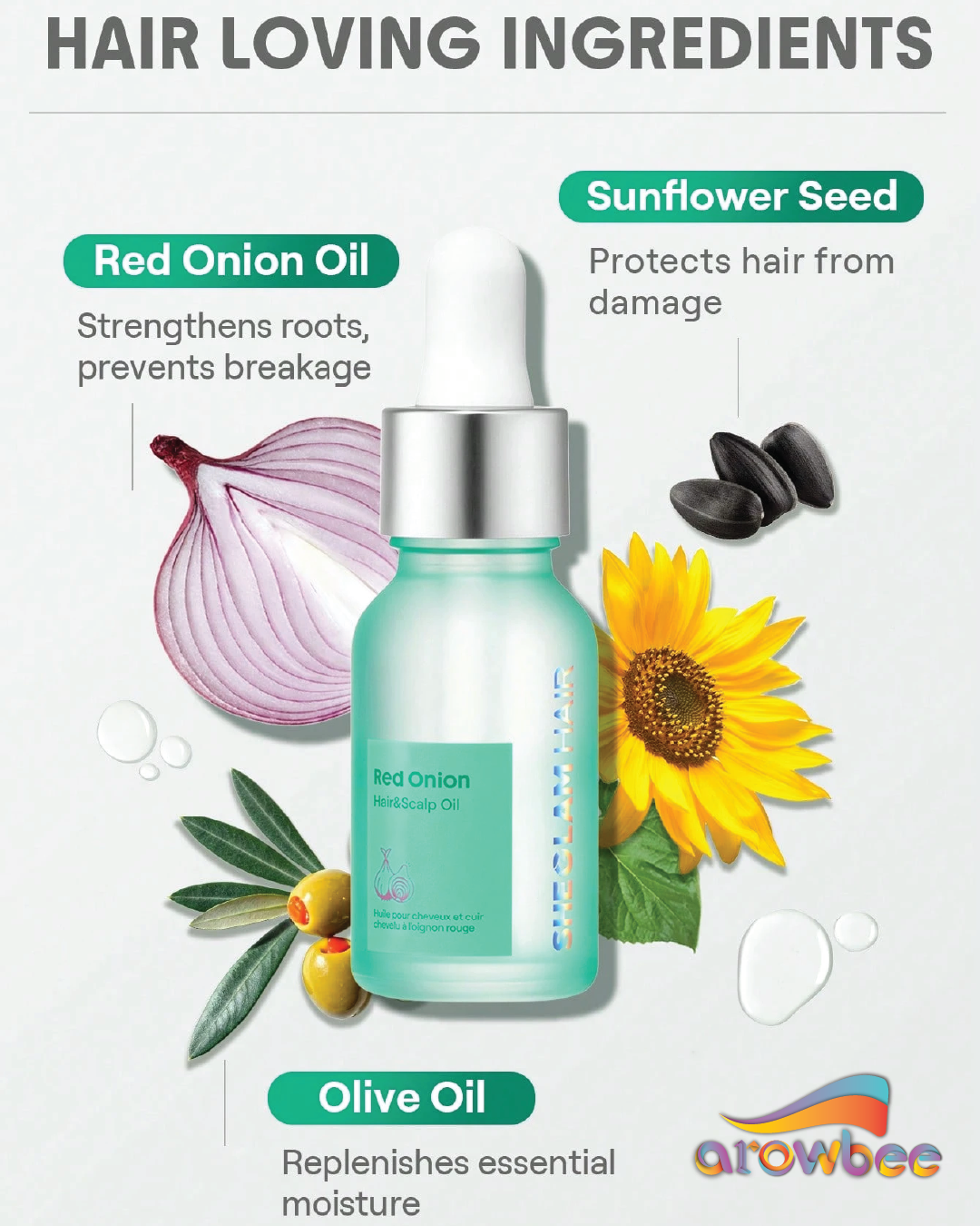 SHEGLAM HAIR Red Onion Hair And Scalp Oil -15ml