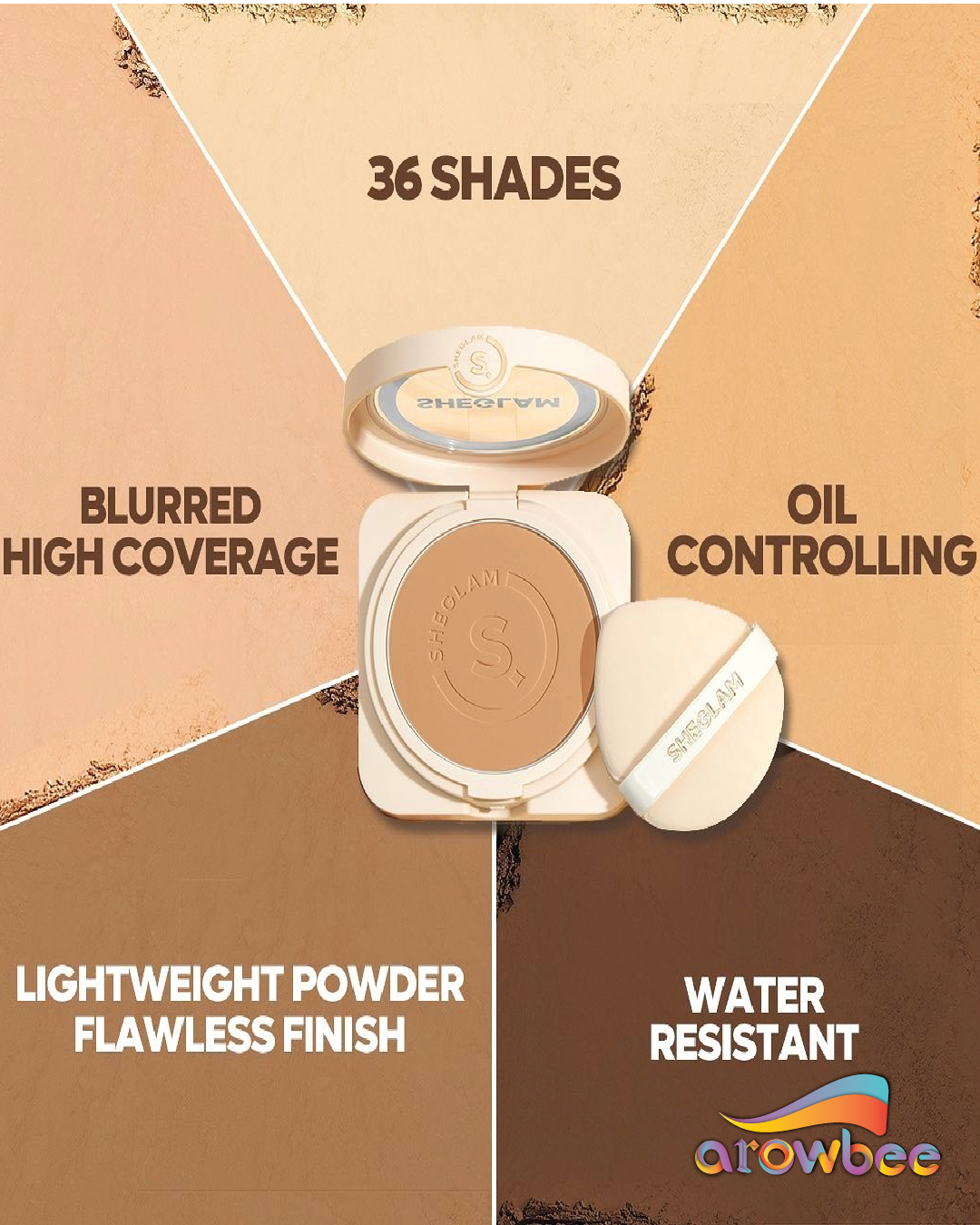 SHEGLAM Skin-Focus High Coverage Powder Foundation
