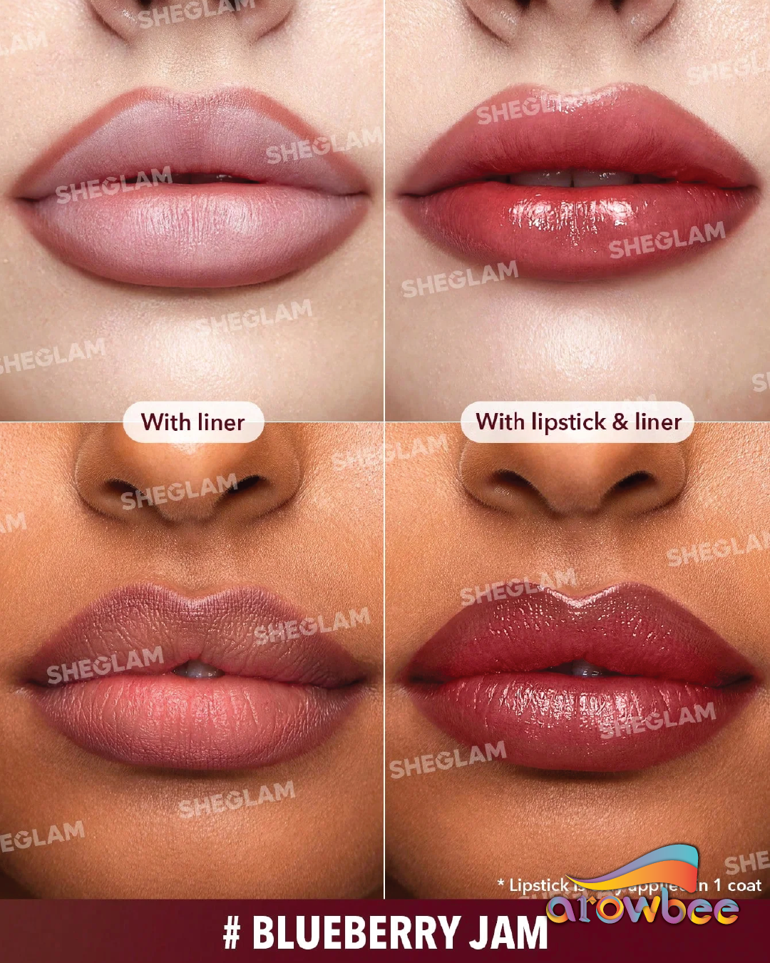 SHEGLAM Glam 101 Sheer Tinted Lipstick & Liner Duo