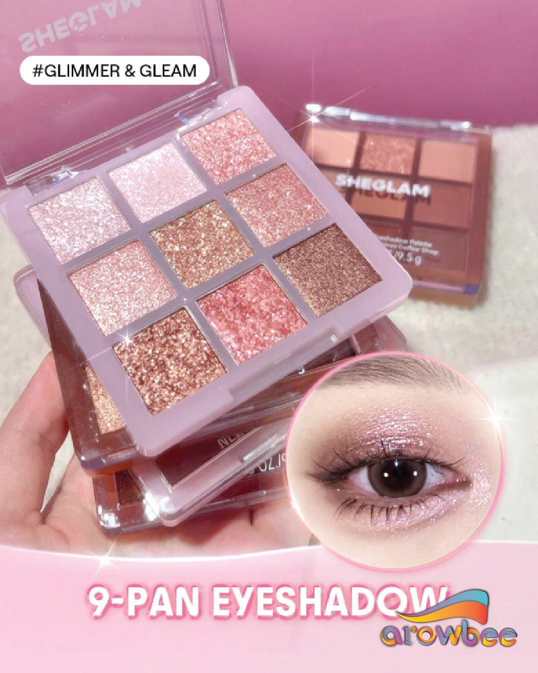 SHEGLAM Glimmer & Gleam 9-Pan Eyeshadow Palette