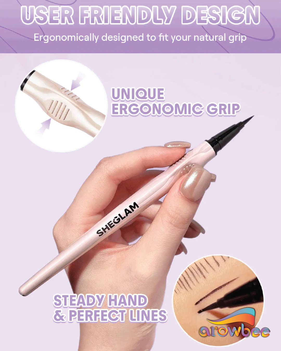 SHEGLAM Glide Control Liquid Eyeliner-Matte Black