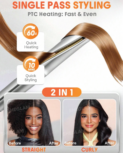 SHEGLAM HAIR Sleek Chic Twist Kiss Flat Iron