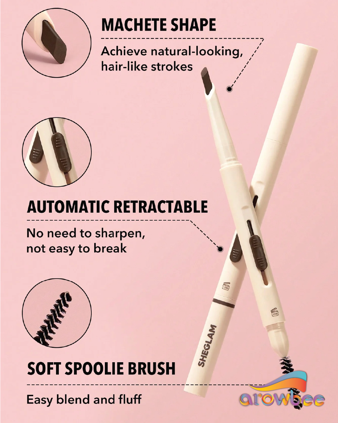 SHEGLAM Better Brows Long Lasting Eyebrow Pencil