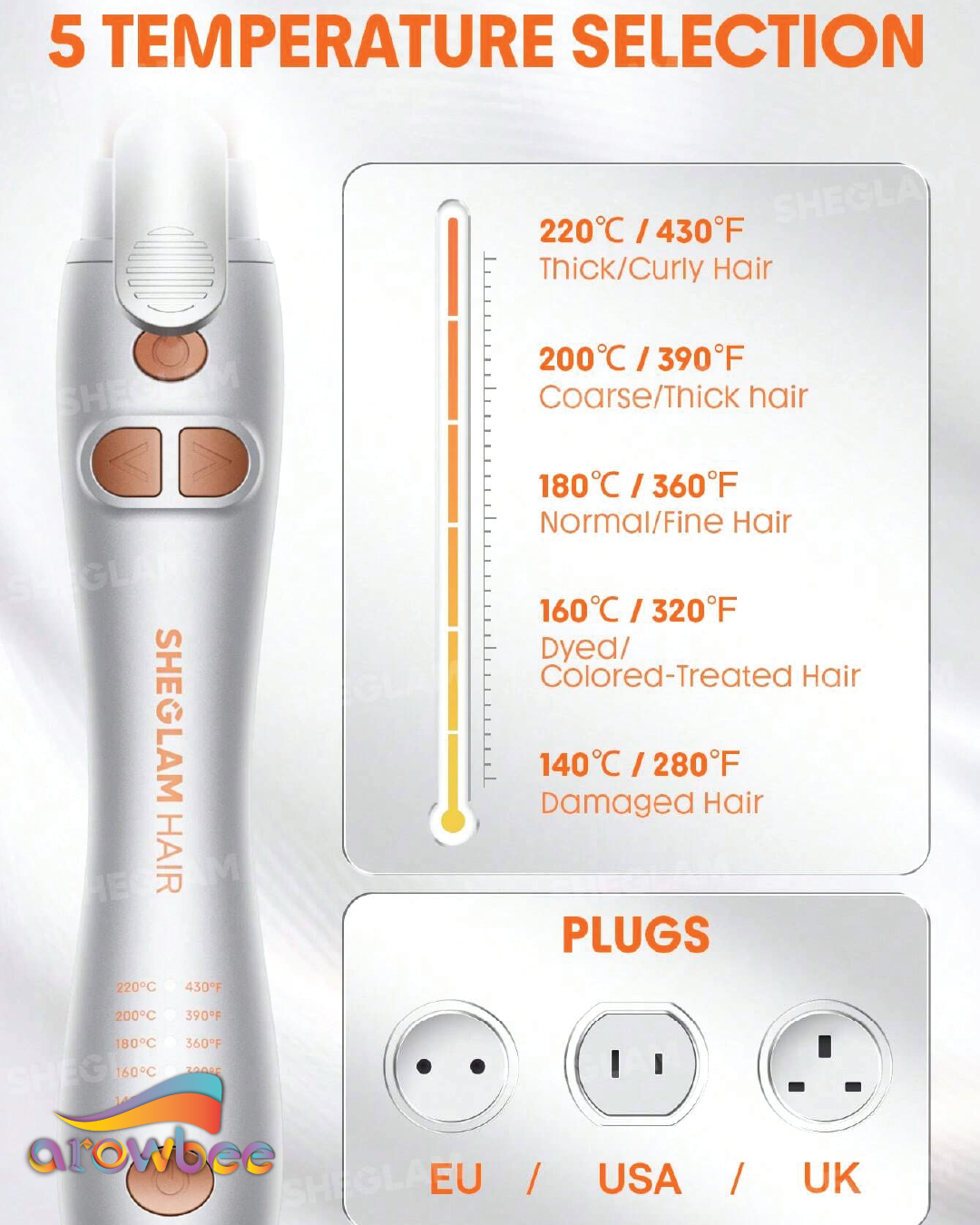 SHEGLAM HAIR Rotating Curling Iron